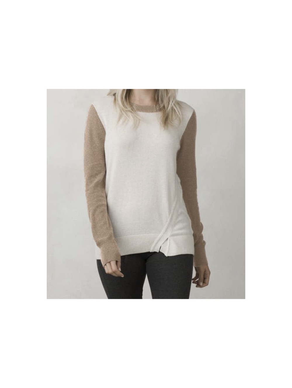 Prana Ansleigh Sweater Size XS Oatmeal Taupe Lightweight Neutral Travel Active